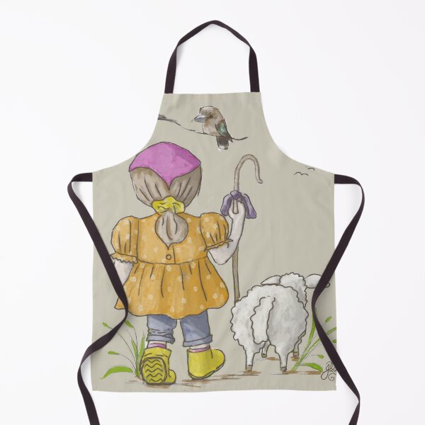 Item preview, Girl Lamb Sheep Shepherdess Illustration designed and sold by Jaana Day.