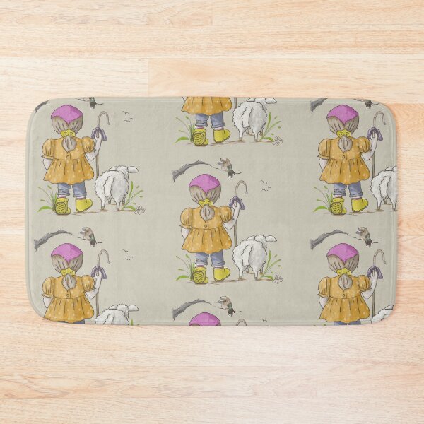 Item preview, Girl Lamb Sheep Shepherdess Illustration designed and sold by Jaana Day.