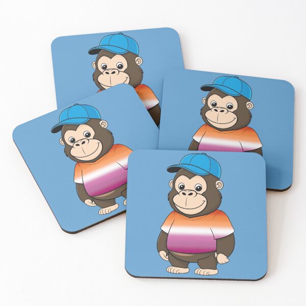 Item preview, Cool Pride Gorilla with Lesbian Flag Tee  | Lesbian Pride Animal Design designed and sold by Travelslightly.