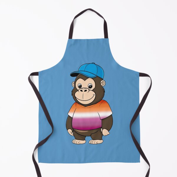 Artikelvorschau, Cooles Pride-Gorilla-T-Shirt mit lesbischem Flaggen-Motiv | Lesbisches Pride-Tier-Design entworfen und verkauft von Travelslightly.