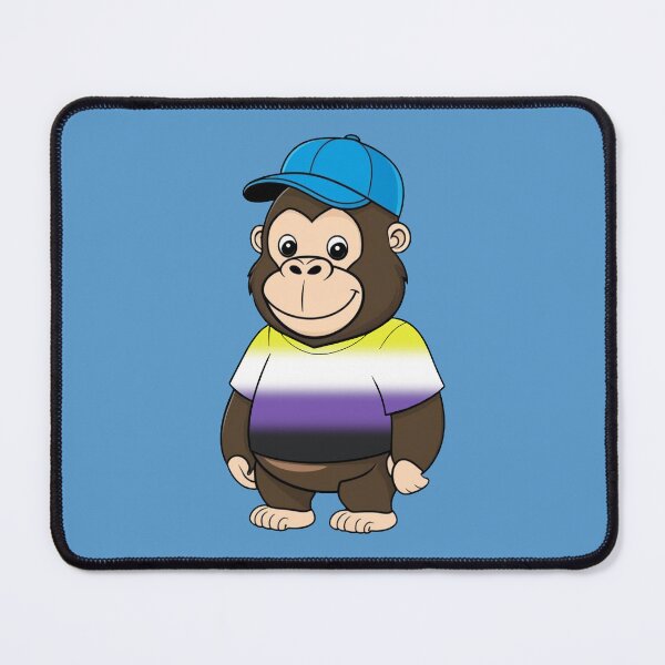 Item preview, Cool Pride Gorilla with Nonbinary Flag Tee  | Enby Pride Animal Design designed and sold by Travelslightly.