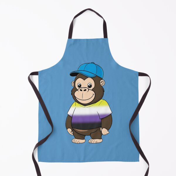 Item preview, Cool Pride Gorilla with Nonbinary Flag Tee  | Enby Pride Animal Design designed and sold by Travelslightly.