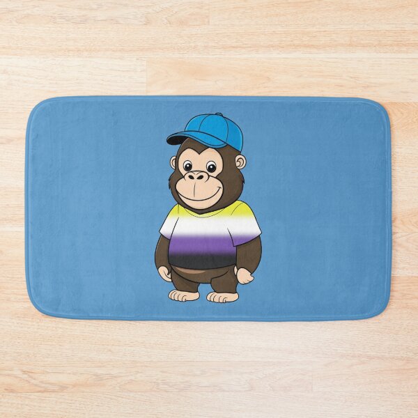 Item preview, Cool Pride Gorilla with Nonbinary Flag Tee  | Enby Pride Animal Design designed and sold by Travelslightly.