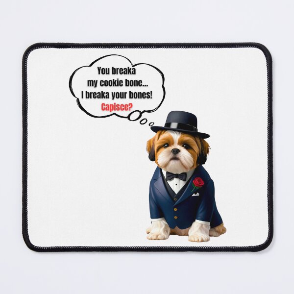 Item preview, Mafia Boss Shih Tzu – Adorable Tough Guy Cookie Defender Art designed and sold by Fredster1966.