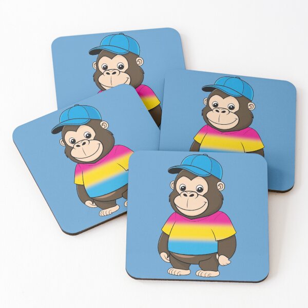 Item preview, Cool Pride Gorilla with Pansexual Flag Tee  | Pan Pride Animal Design designed and sold by Travelslightly.