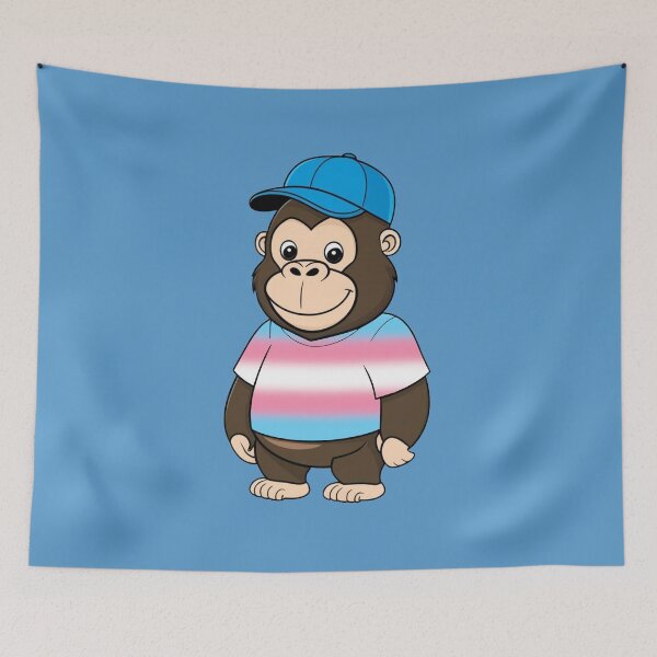 Item preview, Copy of Cool Pride Gorilla with Transgender Flag Tee  | Trans Pride Animal Design designed and sold by Travelslightly.