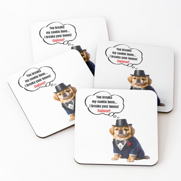 Item preview, Mafia Boss Pekingese – Adorable Cookie Enforcer Dog Art designed and sold by Fredster1966.