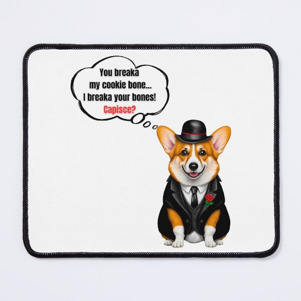 Item preview, Mafia Boss Corgi – Funny Cookie Bone Protector Dog Design designed and sold by Fredster1966.