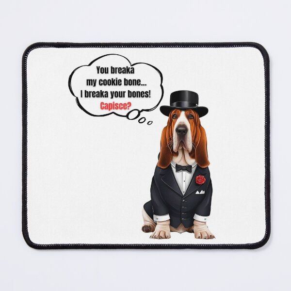 Item preview, Mafia Boss Basset Hound Funny Dog Treat Warning Design designed and sold by Fredster1966.