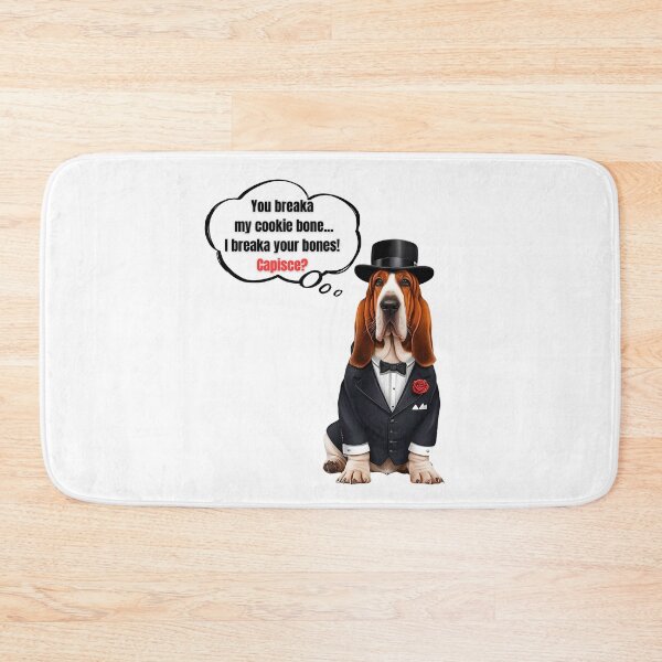 Item preview, Mafia Boss Basset Hound Funny Dog Treat Warning Design designed and sold by Fredster1966.