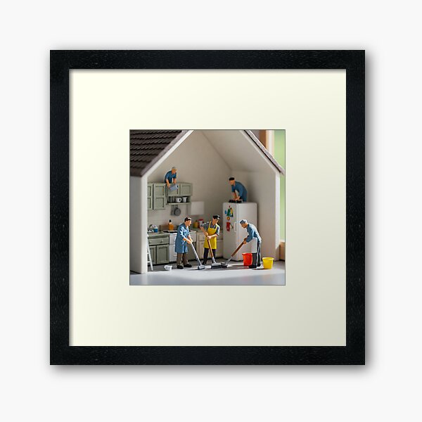 Item preview, Tiny workers cleaning house designed and sold by EpicEscapes.