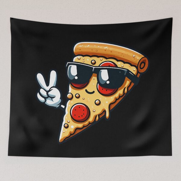 Item preview, Chill Pizza Slice designed and sold by Funny Vintage Stickers And T-Shirts.