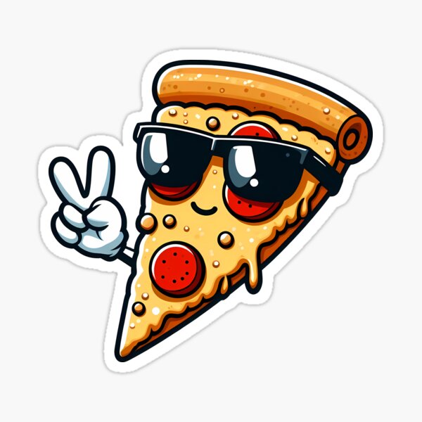 Item preview, Chill Pizza Slice designed and sold by Funny Vintage Stickers And T-Shirts.