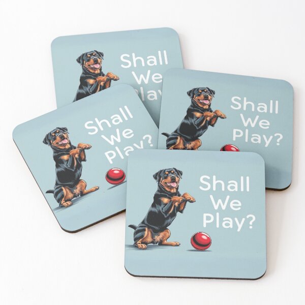 Item preview, Playful Rottweiler – Shall We Play? Emotional Illustration designed and sold by All Creative Designer.