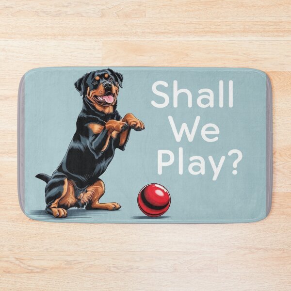 Item preview, Playful Rottweiler – Shall We Play? Emotional Illustration designed and sold by All Creative Designer.
