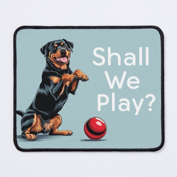 Item preview, Playful Rottweiler – Shall We Play? Emotional Illustration designed and sold by All Creative Designer.