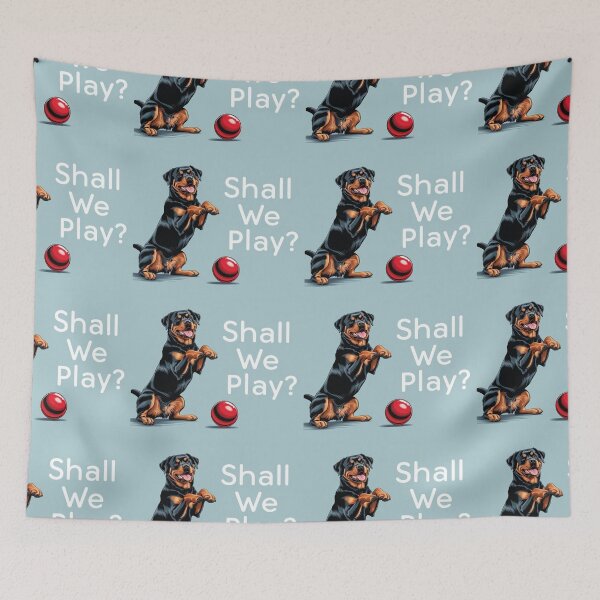 Item preview, Playful Rottweiler – Shall We Play? Emotional Illustration designed and sold by All Creative Designer.