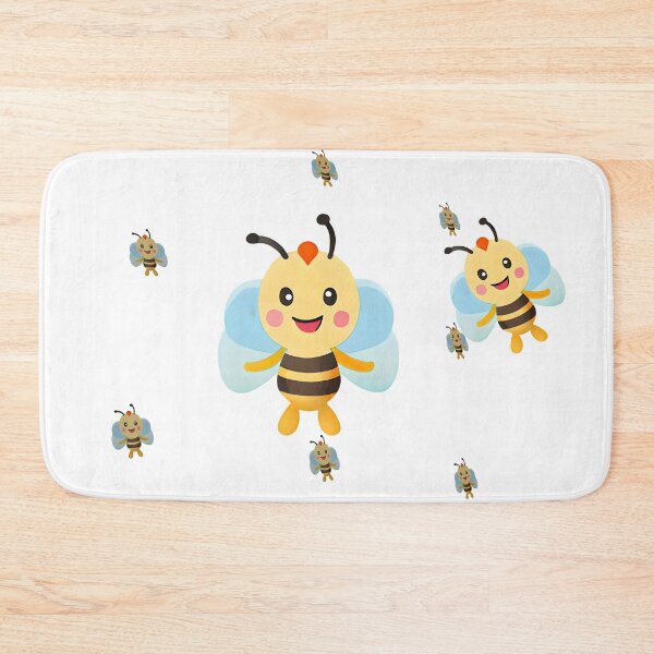 Item preview, Cute Smiling Bee – Whimsical Cartoon Design for Bee Lovers" designed and sold by Mahakamel.