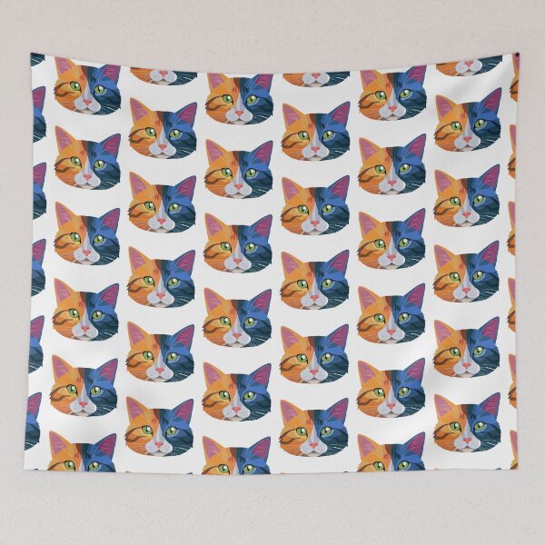 Item preview, Duo Color Cat face designed and sold by jazzydevil.