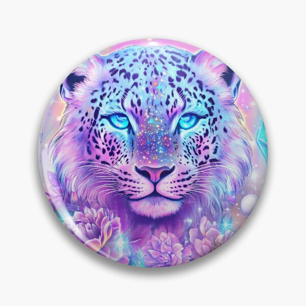 Item preview, Space wild cat with holographic elements on white background designed and sold by natalidesign.