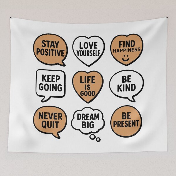 Item preview, Positive Vibes Bubble Quotes designed and sold by zzz888.