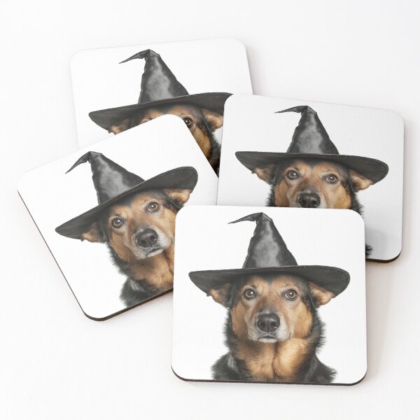 Item preview, Chinook Dog Wearing Halloween Witch Hat designed and sold by LazyOwlStore.