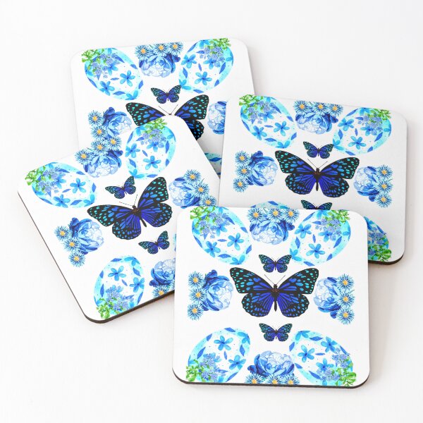 Item preview, King's Easter Hunt | Easter Hunt | Easter Eggs | Easter | Eggs | Butterfly | Butterflies | Blue | Easter Design | Green | Flowers  designed and sold by Kingcls.