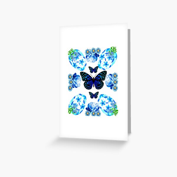 Item preview, King's Easter Hunt | Easter Hunt | Easter Eggs | Easter | Eggs | Butterfly | Butterflies | Blue | Easter Design | Green | Flowers  designed and sold by Kingcls.