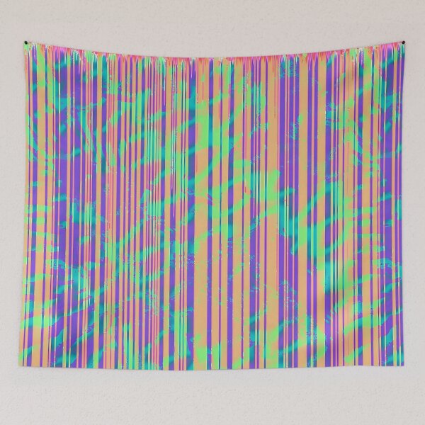 Item preview, Neon Static Jungle – Y2K Retro Glitch Art Explosion designed and sold by donwillisjrart.