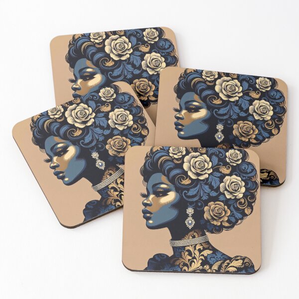 Item preview, Midnight Blue Roses & Damask Lady designed and sold by DesignsByPrnces.