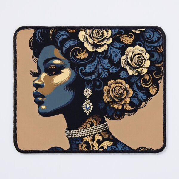 Item preview, Midnight Blue Roses & Damask Lady designed and sold by DesignsByPrnces.