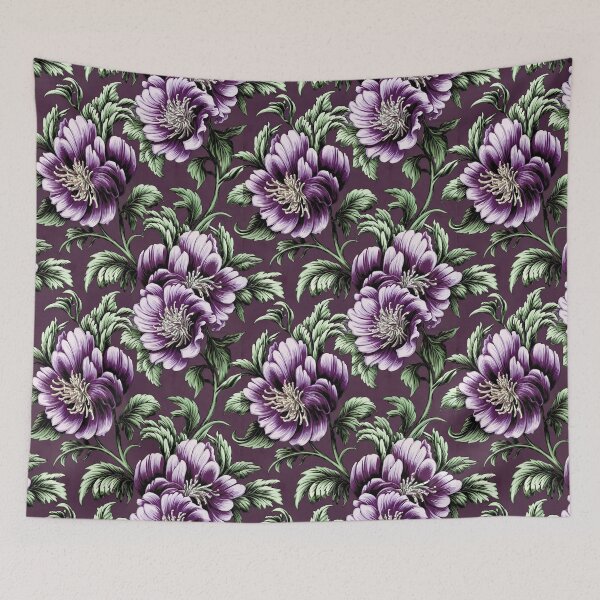 Item preview, Vintage Victorian Moody Gothic Dark Purple Floral designed and sold by Tamas Das.