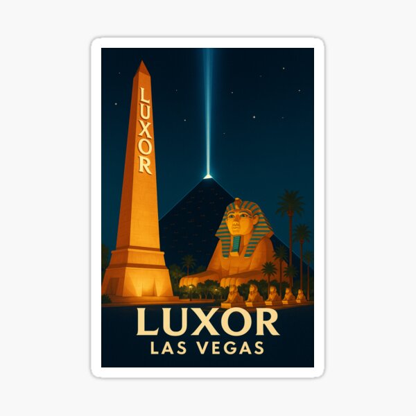 Aperçu de l'œuvre Affiche de voyage vintage de Luxor Las Vegas créée et vendue par StickerWey.