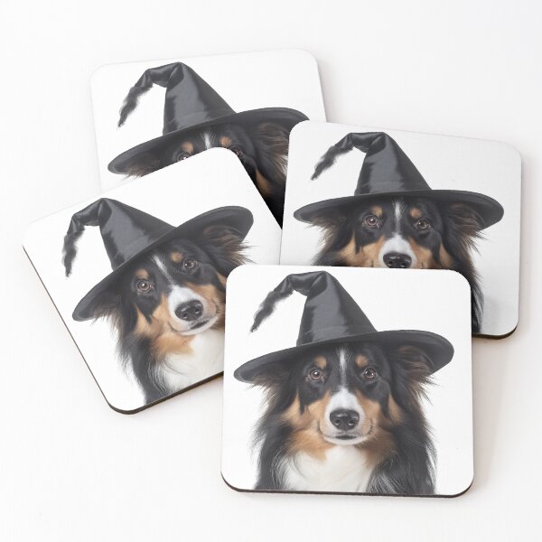 Item preview, Collie Dog Wearing Halloween Witch Hat designed and sold by LazyOwlStore.