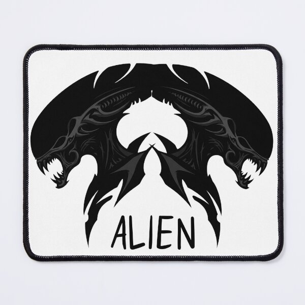 Artikelvorschau, Schwarze Alienkopf-Grafik – Sci-Fi-Horror-Design, Kleidung und Dekoration entworfen und verkauft von Sitred123.