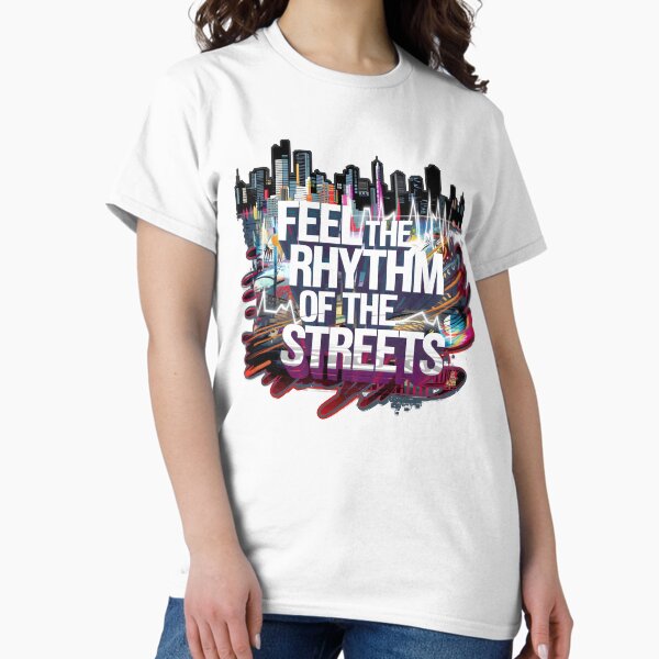 Aperçu de l'œuvre T-shirt City Beats - Ressentez le rythme de la rue créée et vendue par Jirakit789.