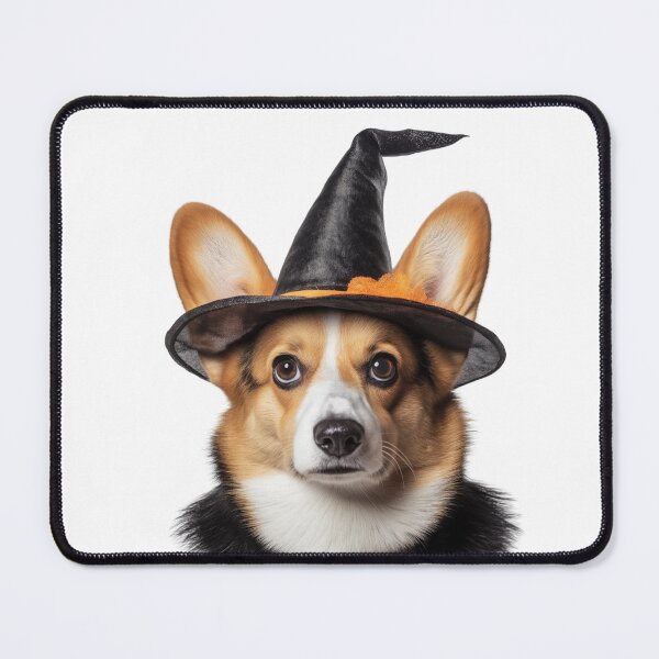 Item preview, Corgi Dog Wearing Halloween Witch Hat designed and sold by LazyOwlStore.