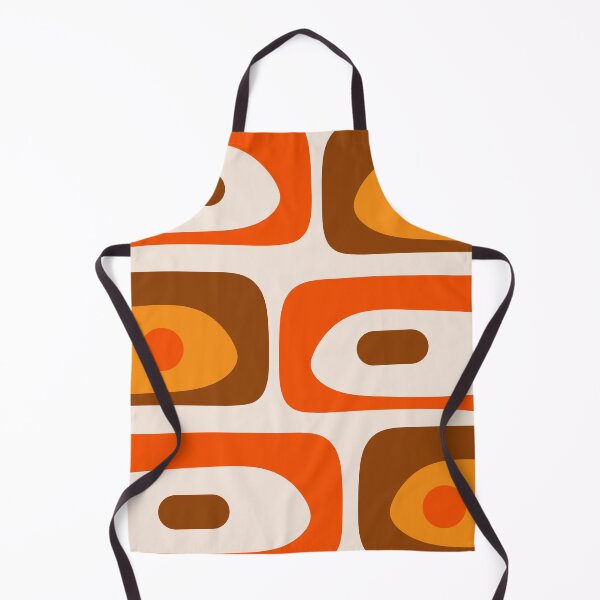 Item preview, 70s Mid Century Modern Piquet Retro Geometric Pattern in 1970s Brown and Orange designed and sold by kierkegaard.