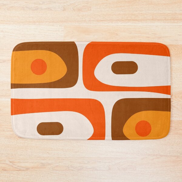 Item preview, 70s Mid Century Modern Piquet Retro Geometric Pattern in 1970s Brown and Orange designed and sold by kierkegaard.