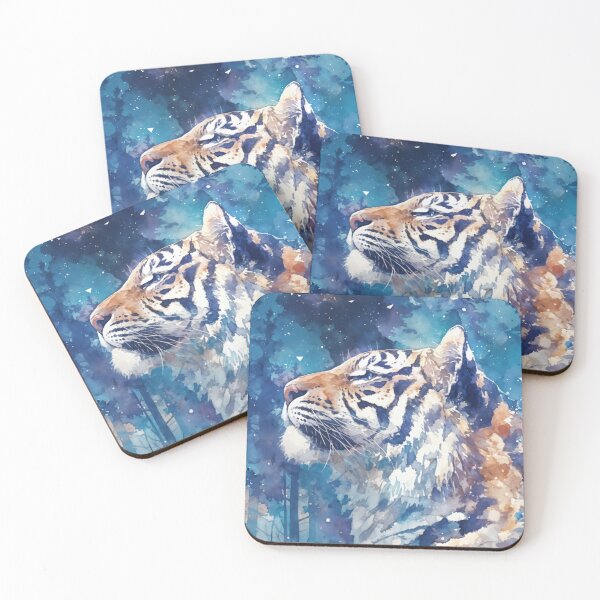 Item preview, Cosmic Roar – Majestic Tiger Beneath a Star-Filled Sky designed and sold by AshiraCreations.