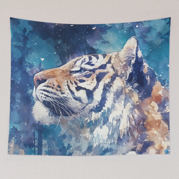 Item preview, Cosmic Roar – Majestic Tiger Beneath a Star-Filled Sky designed and sold by AshiraCreations.