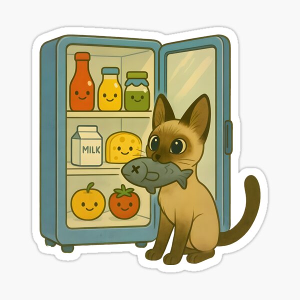 Artikel-Vorschau von Katze plündert Kühlschrank v2, designt und verkauft von PiggyWonka.