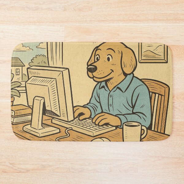 Item preview, Dog in the home office designed and sold by Mauswohn.