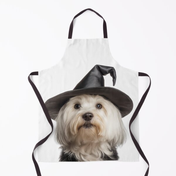 Item preview, Coton de Tulear dog Wearing Halloween Witch Hat designed and sold by LazyOwlStore.
