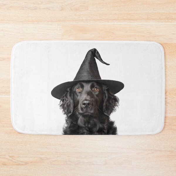 Item preview, Curly Coated Retriever Dog Wearing Halloween Witch Hat designed and sold by LazyOwlStore.