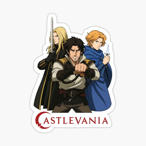 Item preview, Epic Castlevania Trio Fanart – Action Ready Anime Style (Netflix Series) designed and sold by WAUZ.