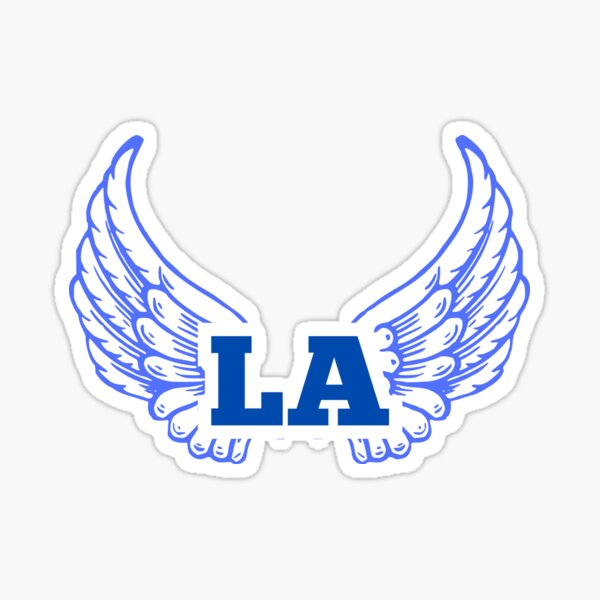 Item preview, LA with Wings (Blue) - Los Angeles Apparel designed and sold by Zingra.