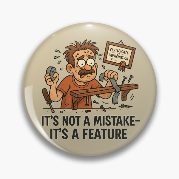 Item preview, DIY Disaster Hero - It’s Not a Mistake, It’s a Feature designed and sold by Bratak.