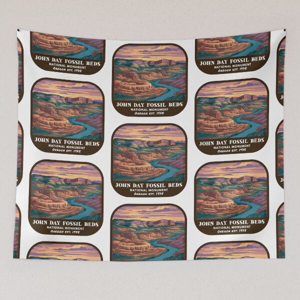 Item preview, Vintage John Day Fossil Beds National Monument (Oregon) designed and sold by RabbitK.