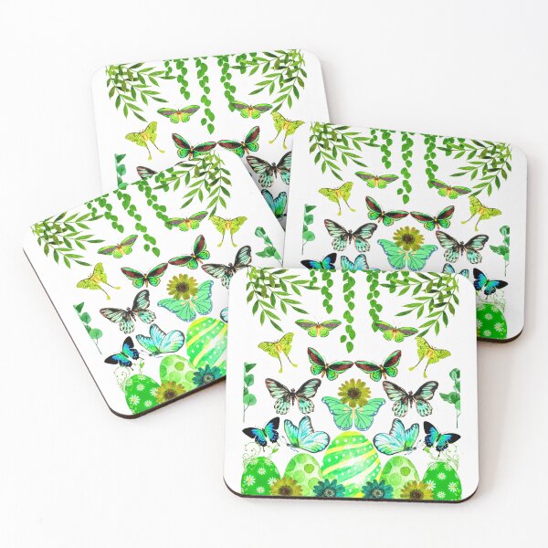 Item preview, King's Easter Hunt | Easter Hunt | Easter Eggs | Eggs | Easter | Green | Flowers | Yellow | White | Butterfly | Butterflies  designed and sold by Kingcls.